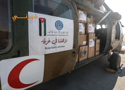 كاميرا خبرني ترافق إحدى طائرات الإغاثة الإنسانية من الأردن إلى غزة - فيديو