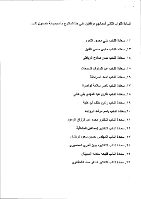 الأردن.. تحويل مذكرة رفض التهجير النيابية إلى اللجنة القانونية