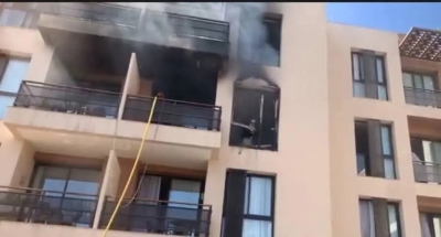 اندلاع حريق هائل بفندق كريستيانو رونالدو بالمغرب (صور)