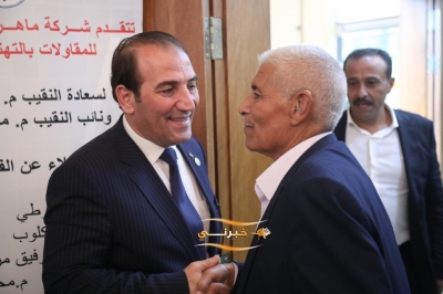 الدويري يستقبل المهنئين بفوزه برئاسة مجلس نقابة المقاولين