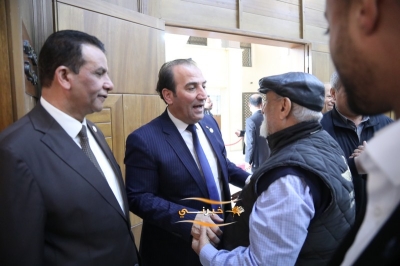 الدويري يستقبل المهنئين بفوزه برئاسة مجلس نقابة المقاولين