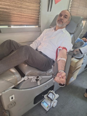 بالتعاون مع مديرية بنك الدم نظم البنك الأردني الكويتي حملة للتبرع بالدم في مبنى الإدارة العامة