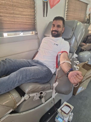 بالتعاون مع مديرية بنك الدم نظم البنك الأردني الكويتي حملة للتبرع بالدم في مبنى الإدارة العامة