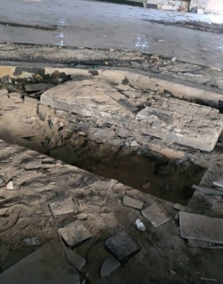 مجهولون ينبشون قبر حافظ الأسد - فيديو وصور