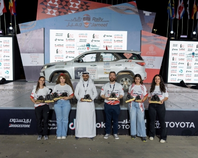 المركزية تويوتا تحتفي بإنجاز تاريخي في رالي جميل 2025 بقيادة السائقة فرح زكريا والمؤثرة جوي إبراهيم