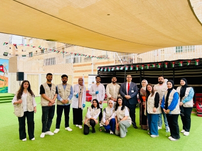 جامعة عمان العربية تشارك في فعالية صحية توعوية في مدارس الصرح الأولى