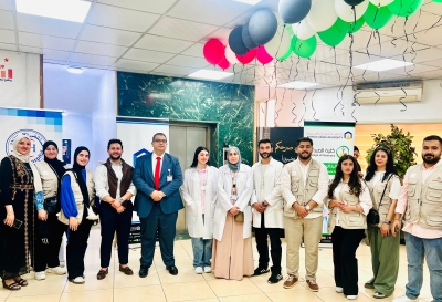 جامعة عمان العربية تشارك في فعالية صحية توعوية في مدارس الصرح الأولى