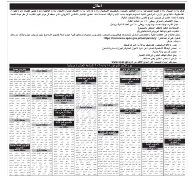 وظائف شاغرة ومقابلات مرشحين في مؤسسات رسمية أردنية - أسماء
