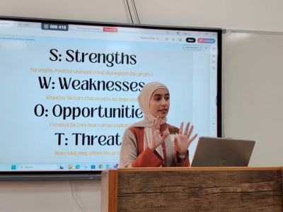 كلية الهندسة في عمان العربية تستضيف الخريجة المهندسة الدويك لإلقاء محاضرة حول أساسيات التصميم المعماري