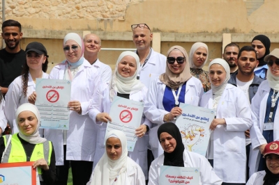 كلية الصيدلة في عمان العربية تنظم يومًا توعويًا رياضيًا تحت شعار (نحو حرم جامعي خالٍ من التدخين)