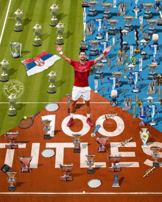 ديوكوفيتش يتوج بلقبه الـ100