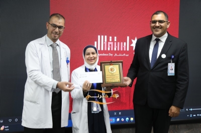مستشفى الاستقلال يسطّر معاني الولاء والإنجاز في احتفاله بعيد الاستقلال الـ79 للمملكة