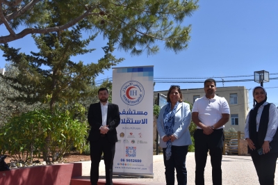 مستشفى الاستقلال يبادر بزراعة عشرات النخلات داخل قرية SOS للأطفال