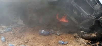 نشامى الدرك يسيطرون على حريق مركبتين خلال مهمة ميدانية