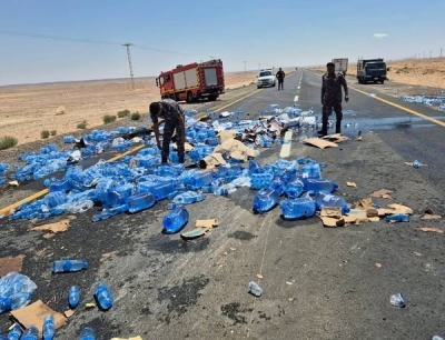 نشامى الدرك يسيطرون على حريق مركبتين خلال مهمة ميدانية