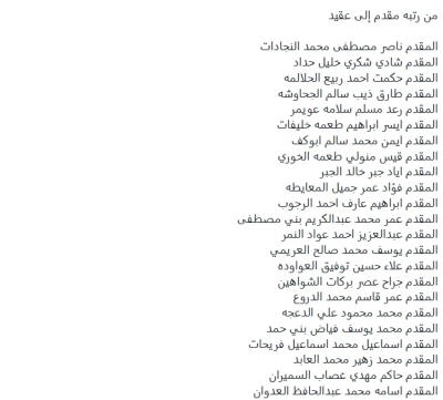 إرادة ملكية بترفيع عدد من ضباط الأمن العام  - اسماء