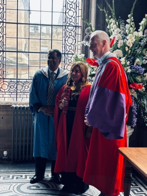 تفاعل كبير مع حديث العين عبلة عماوي عن الملك وغزة بعد تكريمها في جامعة أدنبره