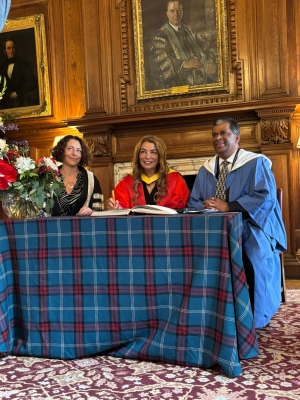 تفاعل كبير مع حديث العين عبلة عماوي عن الملك وغزة بعد تكريمها في جامعة أدنبره