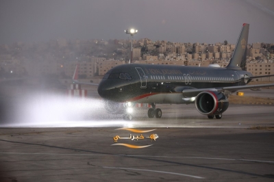 وصول أول طائرة إيرباص A320neo للملكية الأردنية إلى مطار عمّان المدني
