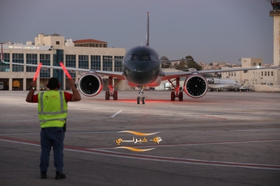 وصول أول طائرة إيرباص A320neo للملكية الأردنية إلى مطار عمّان المدني