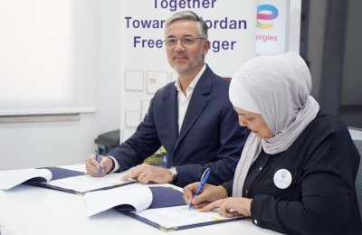 توتال للطاقات الأردن تتبرع بأكثر من 800 لوح طاقة شمسية لدعم مشاريع بنك الطعام الأردني وتكية أم علي