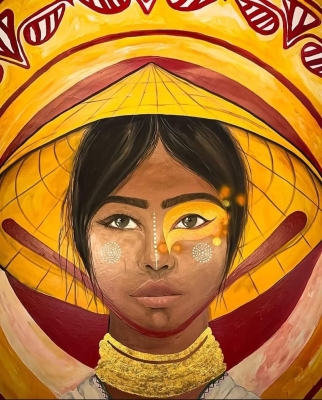 فنانة سعودية تُحوّل الزعفران إلى لغة تشكيلية