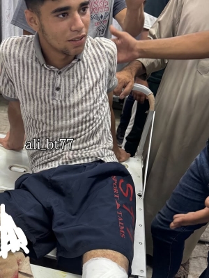 إصابة عبود بطاح برصاص الاحتلال في غزة