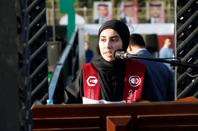 الجازي يرعى حفل تخريج الفوج الخامس والعشرين من طلبة جامعة عمان العربية