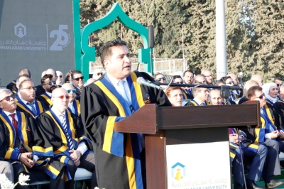 الجازي يرعى حفل تخريج الفوج الخامس والعشرين من طلبة جامعة عمان العربية