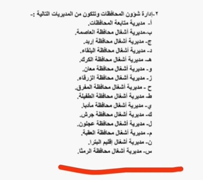 الأردن… خطأ مطبعي في الجريدة الرسمية يجعل من الرمثا المحافظة الـ13