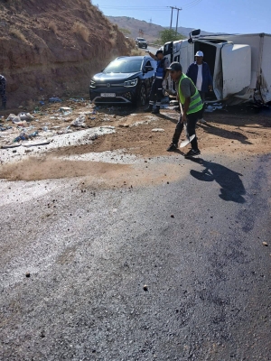 إصابات في حادث سير لمركبة مشروبات غازية بالأغوار الشمالية