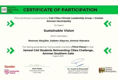 هندسة العمارة في جامعة البترا تحصد ثلاث جوائز في المسابقة الدولية 