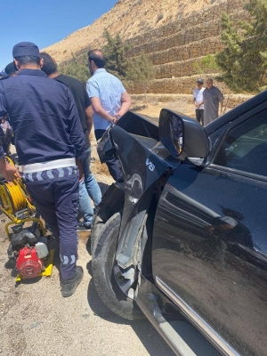 إصابة 8 أشخاض بحادث تصادم على الطريق الملوكي لواء البترا - صور