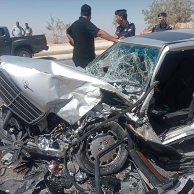 إصابة 8 أشخاض بحادث تصادم على الطريق الملوكي لواء البترا - صور