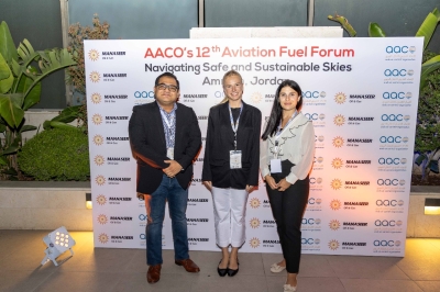 المناصير للزيوت والمحروقات الراعي الذهبي لمنتدى 12  لوقود الطيران الذي نظمه الاتحاد العربي للنقل الجوي (AACO)