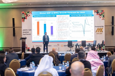 المناصير للزيوت والمحروقات الراعي الذهبي لمنتدى 12  لوقود الطيران الذي نظمه الاتحاد العربي للنقل الجوي (AACO)