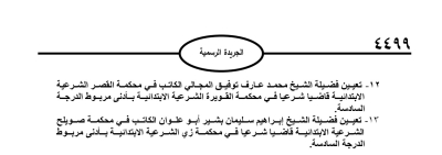ارادة ملكية بـ 13 قاضيا -  اسماء