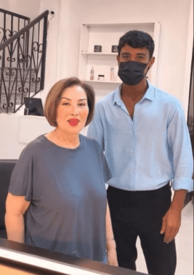 بوسي في أحدث ظهور.. والجمهور: جميلة الجميلات