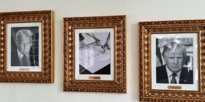 ترمب يستبدل صورة بايدن بقلم آلي ! - فيديو وصور