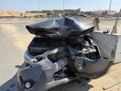 تفاصيل حادث احمد السقا - صور