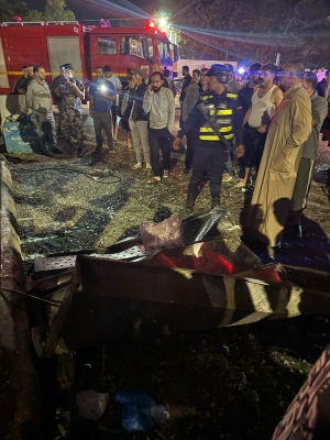 انفجار داخل محل لبيع مياه الشرب في مادبا – فيديو وصور