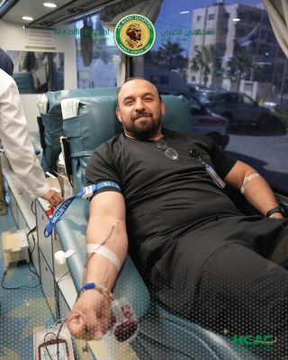 نجاح حملة التبرع بالدم في مستشفى الكندي