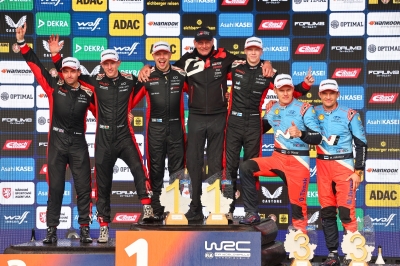 فريق تويوتا جازو للسباقات يحصد المركزيْن الأول والثاني في رالي أوروبا الوسطى ولقب تويوتا الخامس على التوالي في بطولة المصنّعين