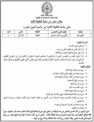 دعوات لمقابلات شخصية وإعلانات عن وظائف شاغرة في عدد من المؤسسات الحكومية