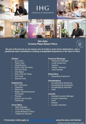 فندق اردني يطلب موظفين في تخصصات كثيرة - صورة