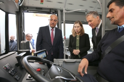 تشغيل تجريبي لمسار الحافلات الكهربائية ضمن الباص السريع