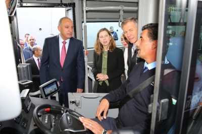 تشغيل تجريبي لمسار الحافلات الكهربائية ضمن الباص السريع