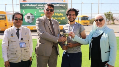 فريق طلبة كلية صيدلة عمان العربية يُتوج ببطولة كرة القدم على مستوى كليات الجامعة