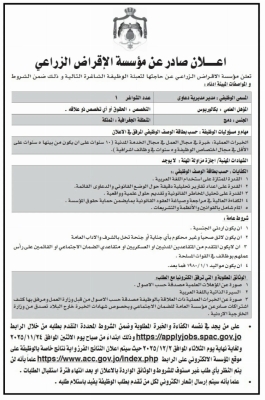 الإقراض الزراعي بحاجة «مدير مديرية» -  تفاصيل