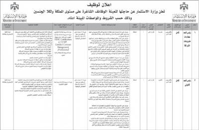 وظائف حكومية شاغرة (تفاصيل)